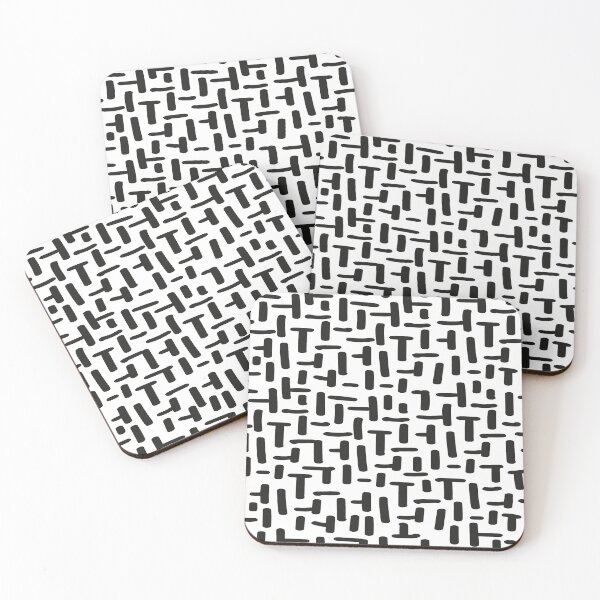 Item preview, Black and White irregular brush pattern  designed and sold by OneCreativeLab.