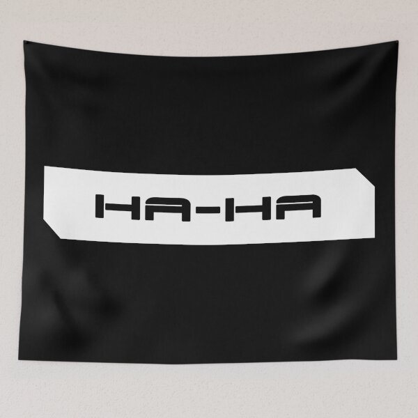 Item preview, haha simple cyberpunk urban slang letters black designed and sold by Swiiing.