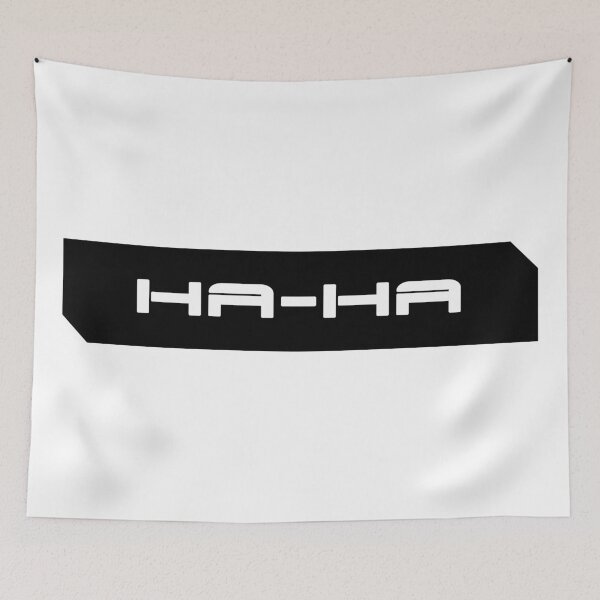 Item preview, Haha simple cyberpunk urban slang letters white designed and sold by Swiiing.