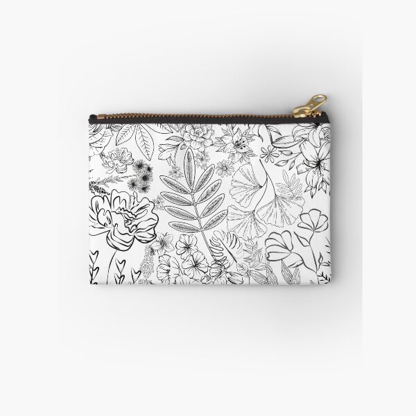 Aperçu de l'œuvre Oeuvre de plantes en noir et blanc - fleurs et feuilles créée et vendue par ceca95.