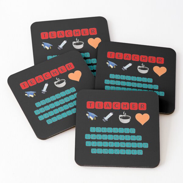 Item preview, Educated Vaccinated Caffeinated Dedicated Teacher designed and sold by jlicero.