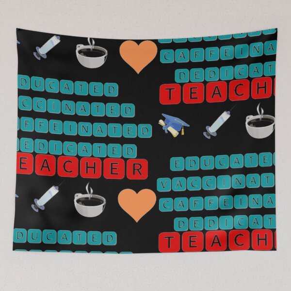 Item preview, Educated Vaccinated Caffeinated Dedicated Teacher designed and sold by jlicero.