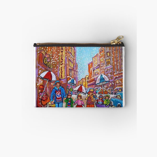 Item preview, SNOW SHOWERS IN THE CITY MONTREAL URBAN SCENE CANADIAN PAINTINGS designed and sold by Carole  Spandau.