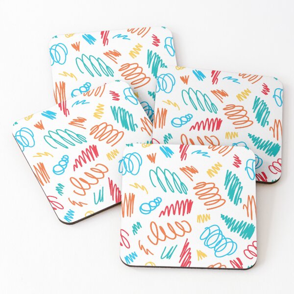 Item preview, Seamless colorfull pattern hand drawn scrawl sketch. Freehand scribble line drawing.  designed and sold by Kizuneko.