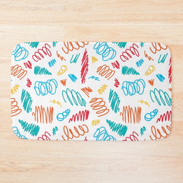 Item preview, Seamless colorfull pattern hand drawn scrawl sketch. Freehand scribble line drawing.  designed and sold by Kizuneko.