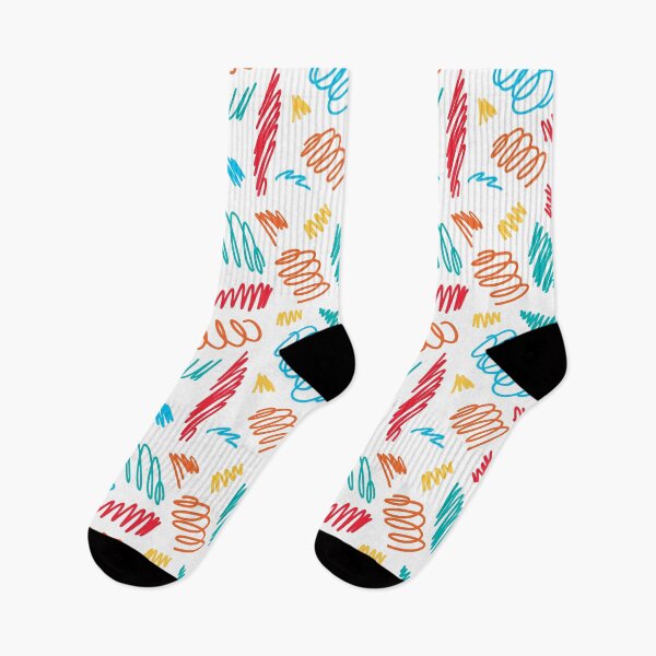 Item preview, Seamless colorfull pattern hand drawn scrawl sketch. Freehand scribble line drawing.  designed and sold by Kizuneko.