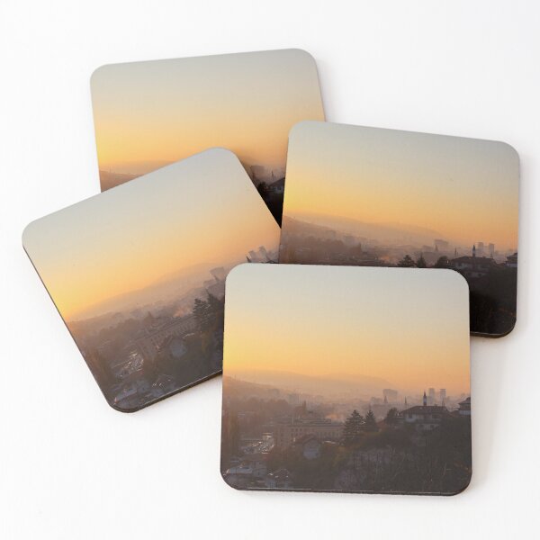 Item preview, Beautiful sunset over Sarajevo and Sarajevo City Hall designed and sold by Mahirov Shop.