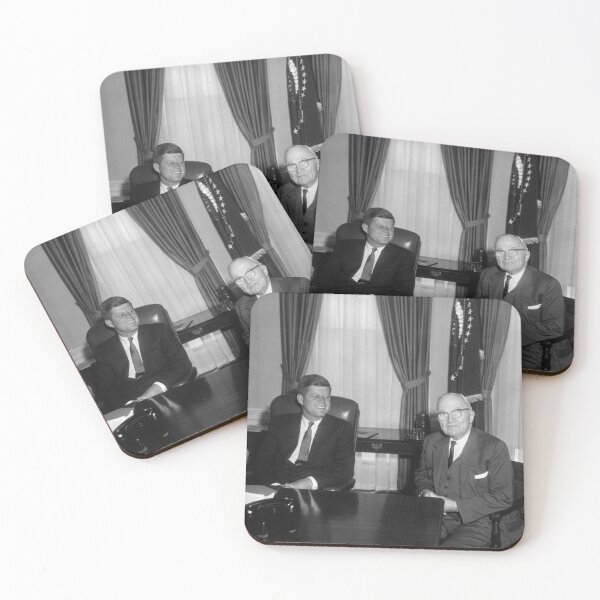 Item preview, President Kennedy and Harry Truman In The Oval Office - 1962 designed and sold by warishellstore.