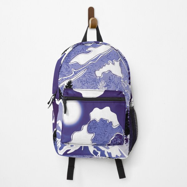 Item preview, Pale moonlight on purple mountains designed and sold by Catherine  Milchard.