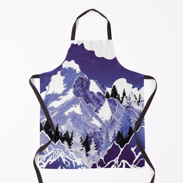 Item preview, Pale moonlight on purple mountains designed and sold by Catherine Milchard.