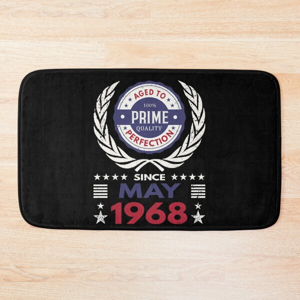 Item preview, Birthday Design - Aged to Perfection Prime Quality - May 1968 designed and sold by MoonsmileProd.