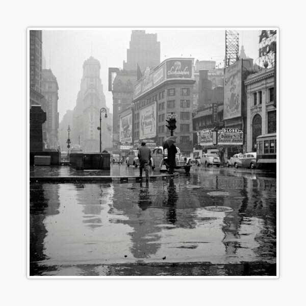 A rainy day in Times Square, New York City, 1943 Wall Art, Canvas Prints,  Framed Prints, Wall Peels