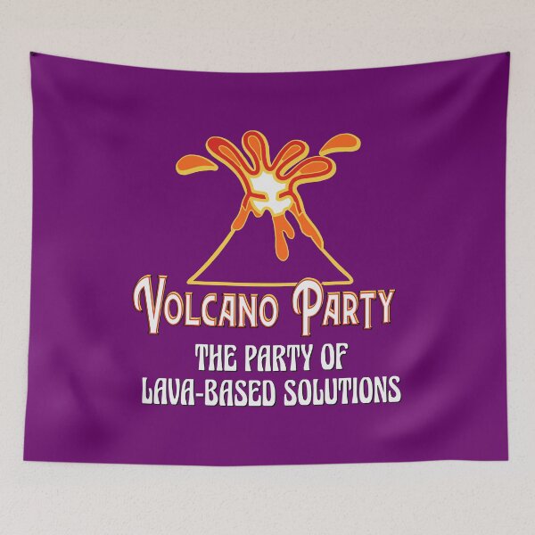 Item preview, Volcano Party for dark tee designed and sold by EDWARD HELLER.