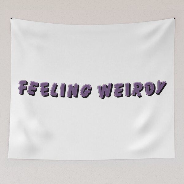 Item preview, Feeling weirdy in purple 3D bubble letters designed and sold by StickersbyVW.