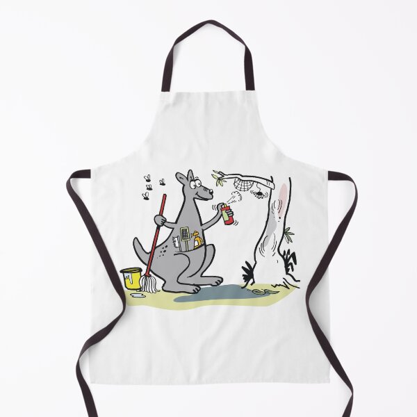 Item preview, Cute cartoon kangaroo spring cleaning with mop and bucket designed and sold by Al Benge.