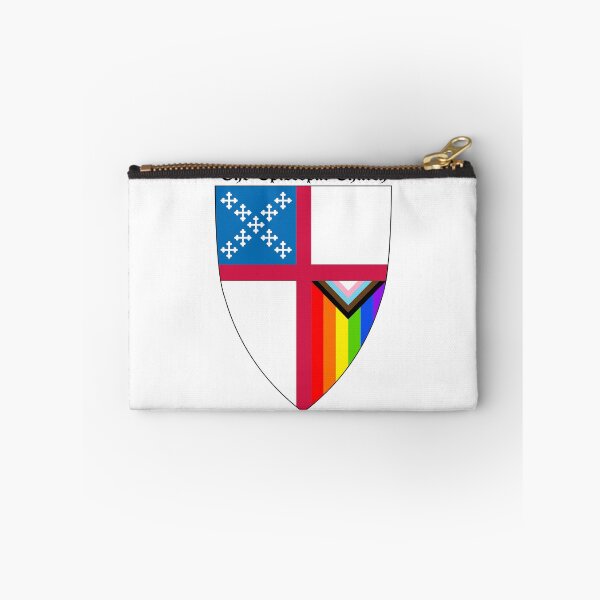 Item preview, Episcopal Church Shield with Progressive Pride Flag Vertical Rainbow - All Are Welcome 2 designed and sold by litmusician.