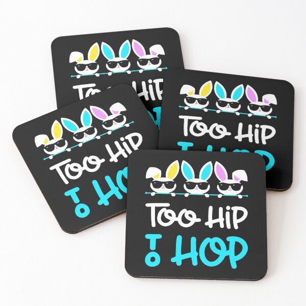 Artikelvorschau, Too Hip to Hop Sprichwort / Easter Bunny Sunglasses Graphic Cute Design entworfen und verkauft von CreatedByHeidi.