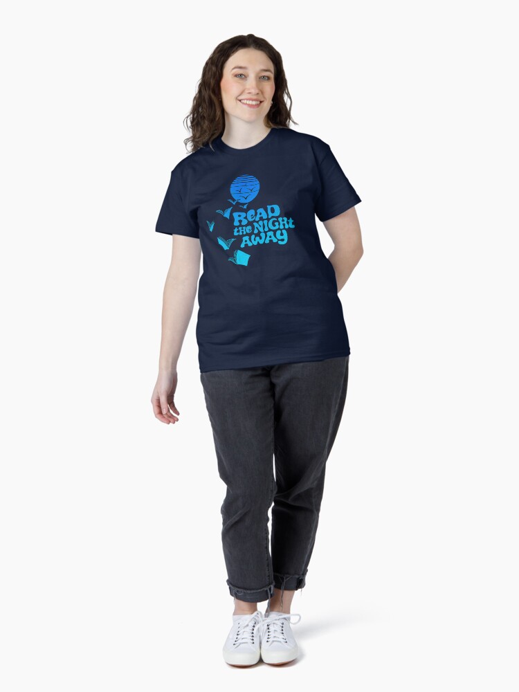 Thumbnail 4 of 7, Classic T-Shirt, Read the Night Away designed and sold by jitterfly.