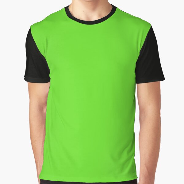 lime green and black graphic tee