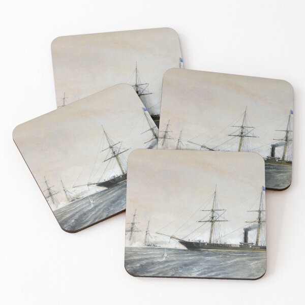 Item preview, Naval Battle Of The Alabama and The Kearsarge Off Cherbourg - 1864 designed and sold by warishellstore.