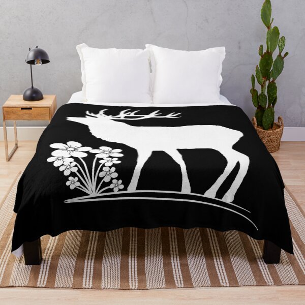 Item preview, wild deer with flowers, animals, deer, deer designed and sold by rhnaturestyles.