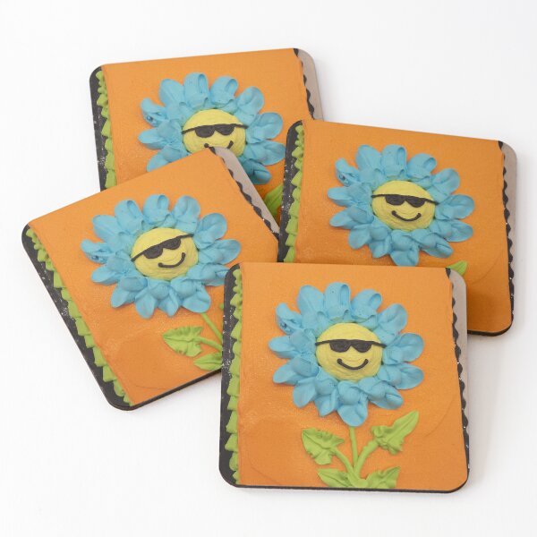 Item preview, Buttercream Cake With Sunflower Wearing Sunglasses designed and sold by gailmariekern.