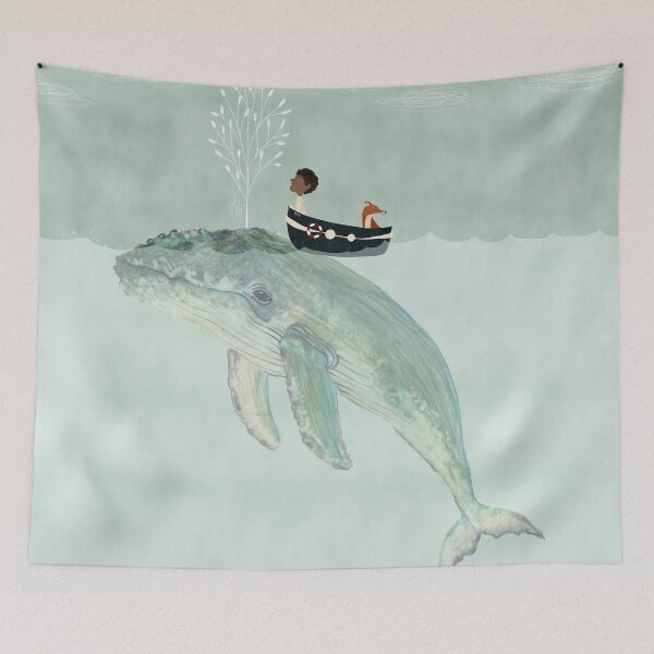 Item preview, whale Island dark haired designed and sold by Katherine Quinn Illustration.