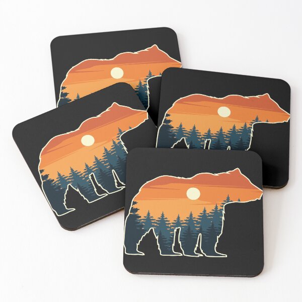 Item preview, Bear Silhouette With Nature Background designed and sold by OnlyPrint20.