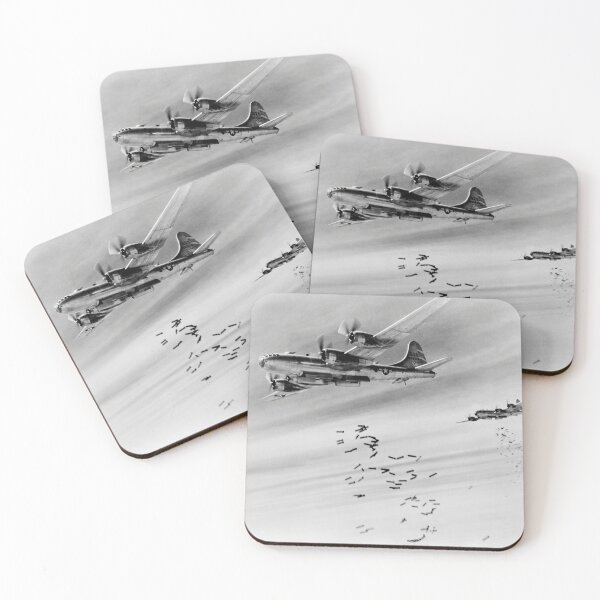 Item preview, B-29 Superfortresses Releasing Bombs Over Burma - 1945 designed and sold by warishellstore.
