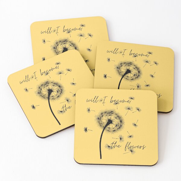 Item preview, Will I Become The Flowers // dark academia quotes dandelion seeds illustration designed and sold by vela-ramhorn.