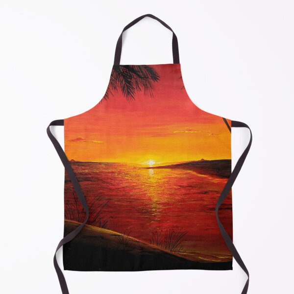 Item preview, Red Sunset on the Beach designed and sold by PrissDodrill-86.