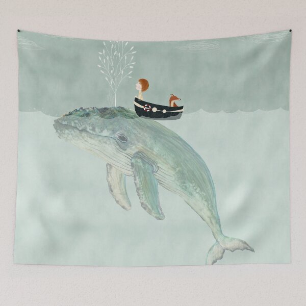 Item preview, Whale Island red haired designed and sold by Katherine Quinn Illustration.