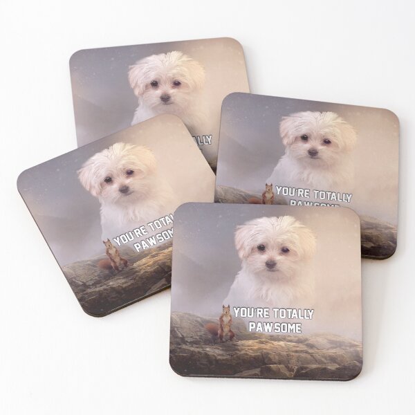 Item preview, maltese and squirrel you're totally pawsome designed and sold by koalas1414.