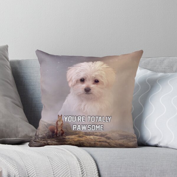Item preview, maltese and squirrel you're totally pawsome designed and sold by koalas1414.