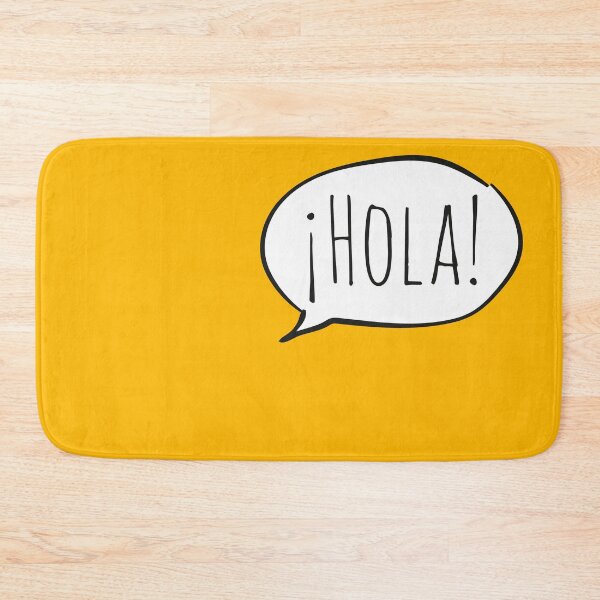 Item preview, Cheerful ¡HOLA! with white speech bubble on yellow (Español / Spanish) designed and sold by Ofeefee.