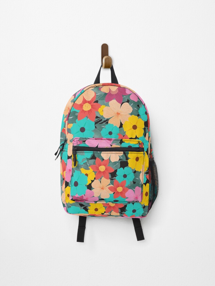 Thumbnail 1 of 3, Backpack, Flowers designed and sold by Positivet21.