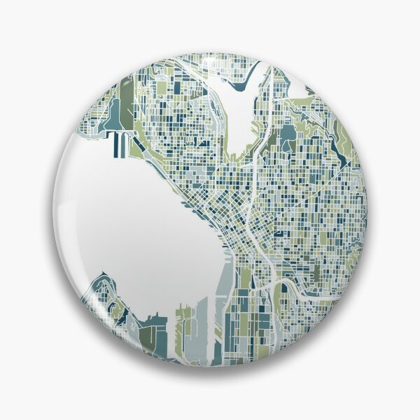 Item preview, Seattle Map, Map of Seattle Washington designed and sold by MosaicMaps.