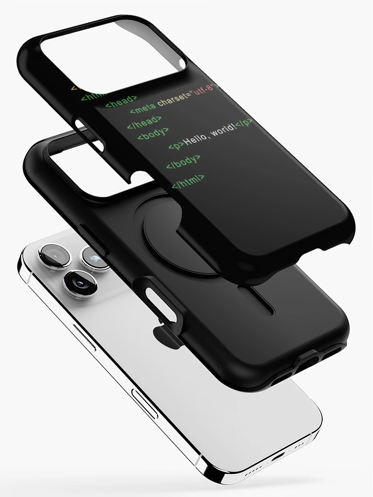 Thumbnail 2 of 4, iPhone Case, Hello World Syntax In HTML5  designed and sold by be-great.