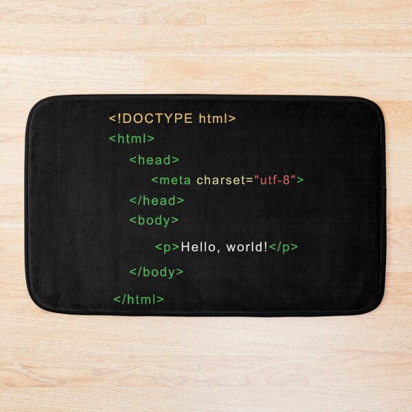 Item preview, Hello World Syntax In HTML5  designed and sold by be-great.