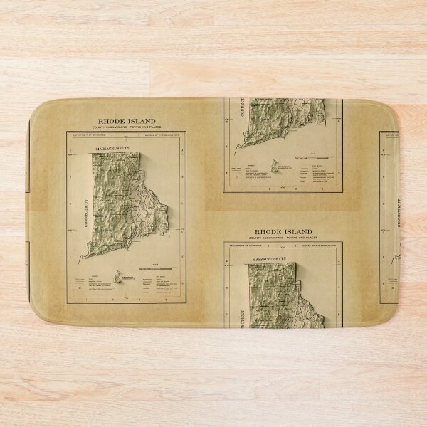Item preview, 1971 Rhode Island Relief Map 3D digitally-rendered designed and sold by ThinkAboutMaps.