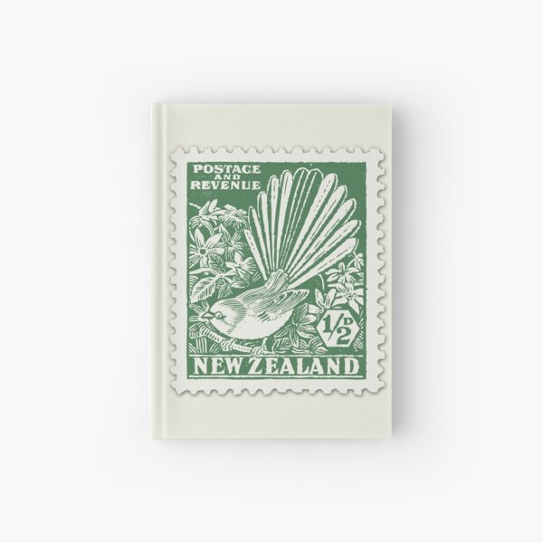 Fantail | New Zealand Fantail | New Zealand Postage Stamp 1/2d Fantail | Vintage Postage Stamps | Hardcover Journal