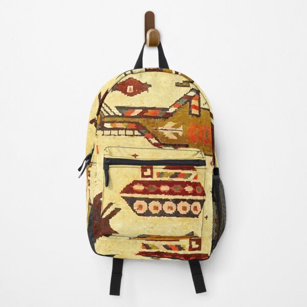 Item preview, Turkmen Afghan War Rug Retro Tribal Boho Print designed and sold by Vicky Brago-Mitchell®.