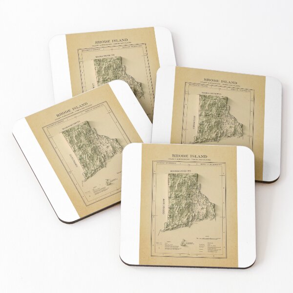 Item preview, 1971 Rhode Island Relief Map 3D digitally-rendered designed and sold by ThinkAboutMaps.