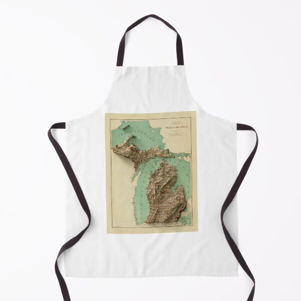 Item preview, 1888 Michigan Relief Map 3D digitally-rendered designed and sold by ThinkAboutMaps.