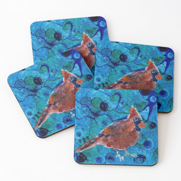 Item preview, "Cardinal After Winter" Bird designed and sold by Gelarie Johnson.