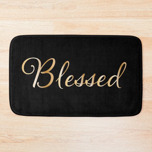 Item preview, the word Blessed in gold cursive writing designed and sold by StickersbyVW.