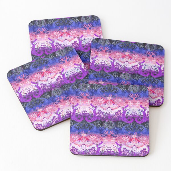 Item preview, Genderfluid Dragon Damask with thicker black stripe -- Genderfluid Pride Flag Colors designed and sold by ArgyleImp.