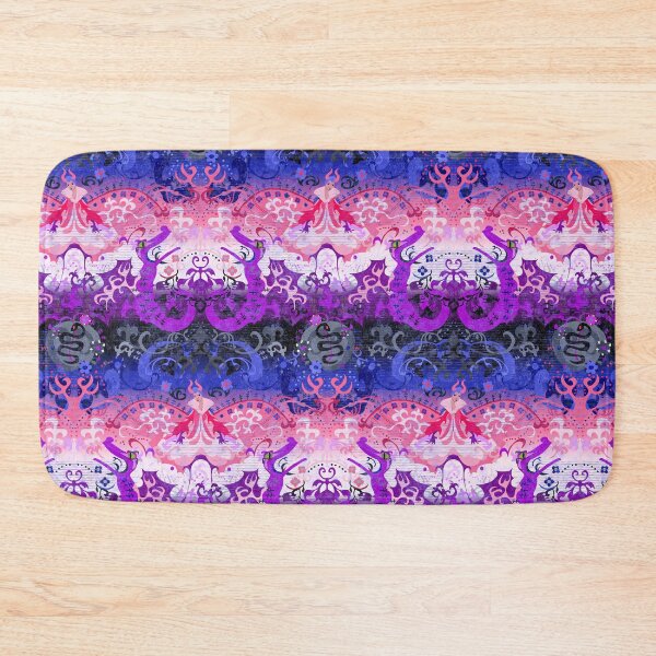 Item preview, Genderfluid Dragon Damask with thicker black stripe -- Genderfluid Pride Flag Colors designed and sold by ArgyleImp.
