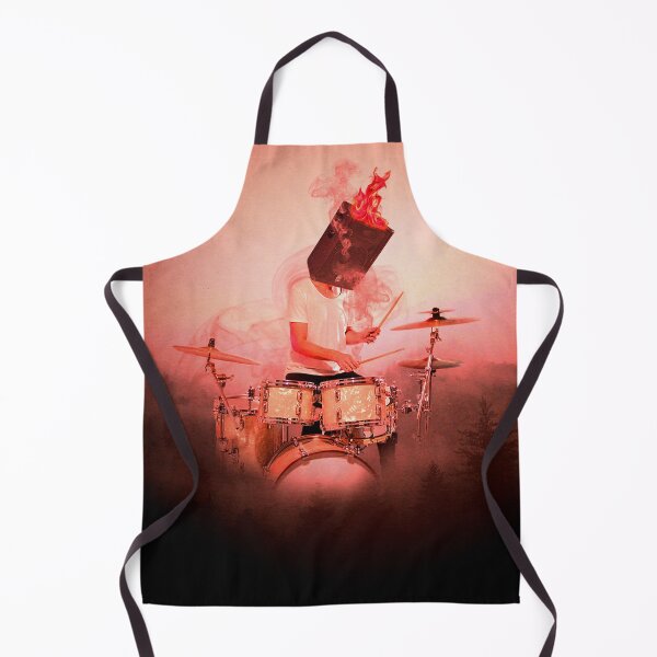 Item preview, Burning Passion: The Drummer - Digital Collage designed and sold by DoggoTankDesign.