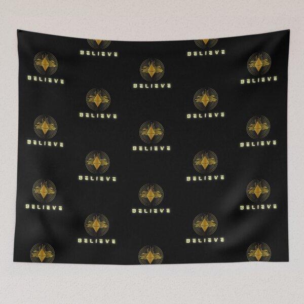 Item preview, Ethereum, Believe, Believe in Ethereum, Ether, ETH, to the moon, Crypto, Krypto, Blockchain, HODL, Trading, Bitcoin, BTC, cryptocurrency designed and sold by karlsageder.